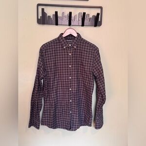 Charles Tyrwhitt Twill Casual Button-Down Shirt Green Check